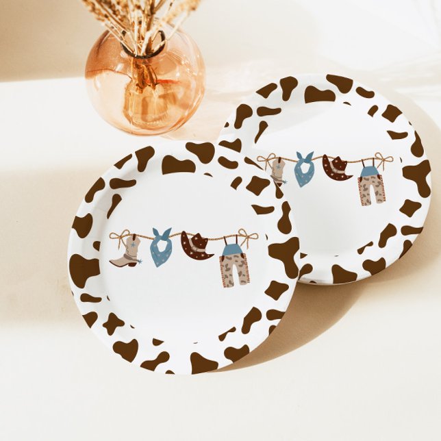 Rodeo Western Cowboy Baby Shower Paper Plate (Creator Uploaded)