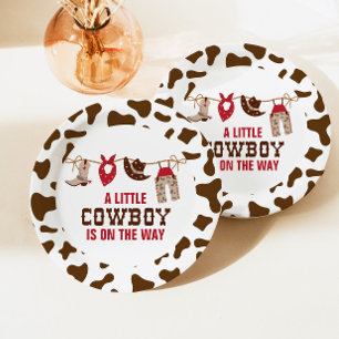 Rodeo Western Cowboy Baby Shower Paper Plates