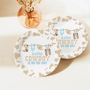 Rodeo Western Cowboy Baby Shower Paper Plates