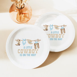Rodeo Western Cowboy Baby Shower Paper Plates
