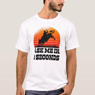 Rodeo Western Cowboy Wild West Retro Bull T-Shirt