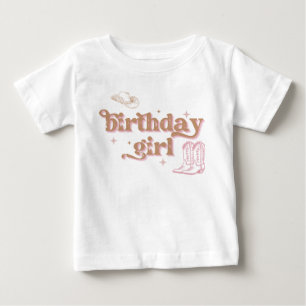 Rodeo Western Pink Cowgirl Birthday  Baby T-Shirt
