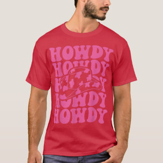 Rodeo White Howdy Western Retro Cowboy Hat Souther T-Shirt