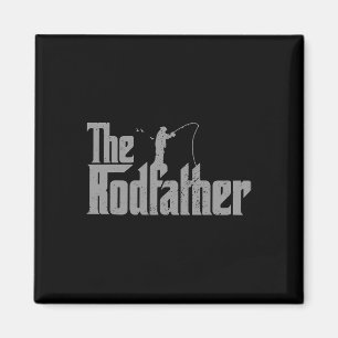 Rodfather Funny Fishing Lover Rod Fish Dad Fisherm Magnet