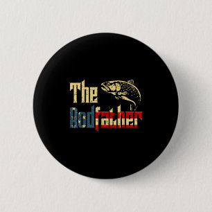 Rodfather Funny Trout Fly Fishing Dad Gift From Da 6 Cm Round Badge