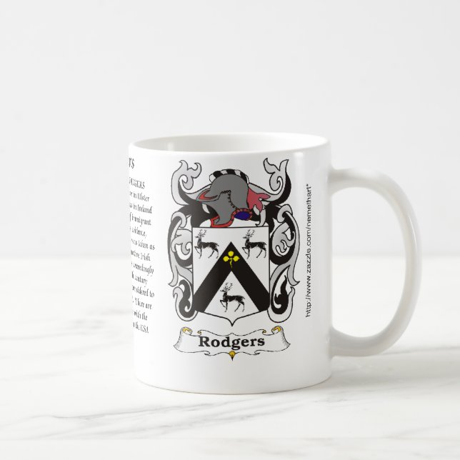 Rodgers Family Coat of Arms mug (Right)