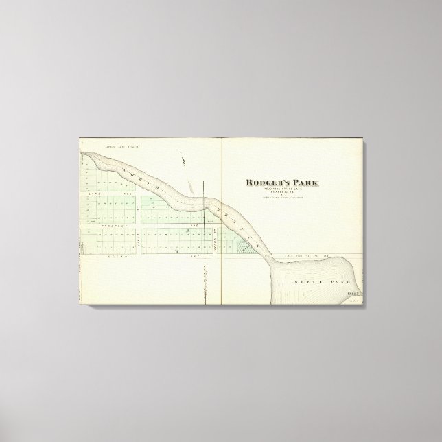 Rodger's Park, adjoining Spring Lake Canvas Print (Front)