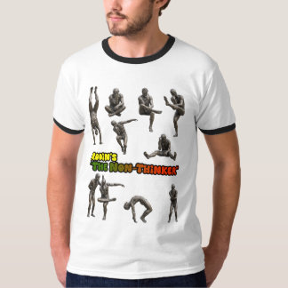 Rodin's The Non-Thinker Statue Collage T-Shirt