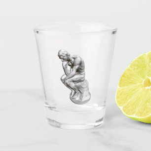 Rodin's the Thinker Sculpture, Statue, Paris Shot Glass
