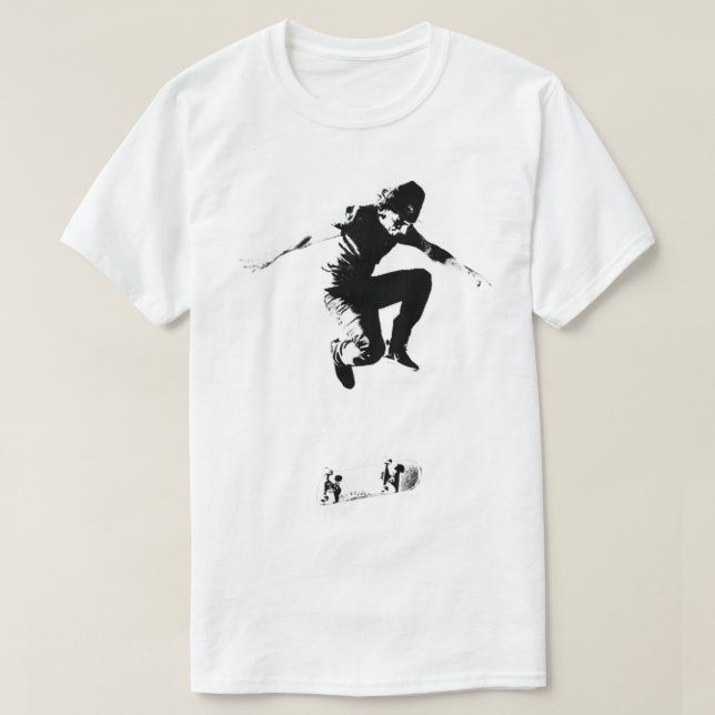 Rodney Mullen Treflip B_amp_W Graphic   T-Shirt (Design Front)