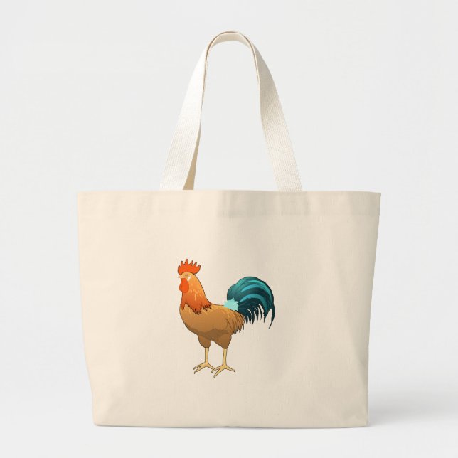 Rodney Rooster Large Tote Bag (Front)