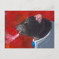 Rodney the Rat - business suit smoking unique art