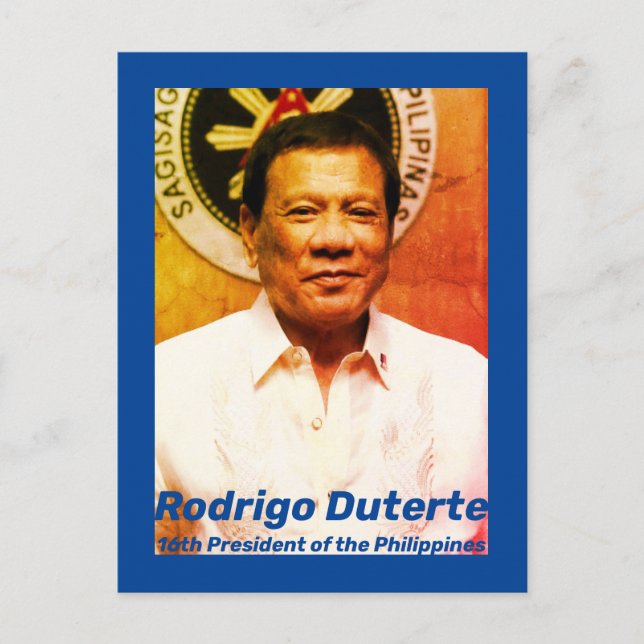 Rodrigo Duterte, 16th President of the Philippines Postcard (Front)