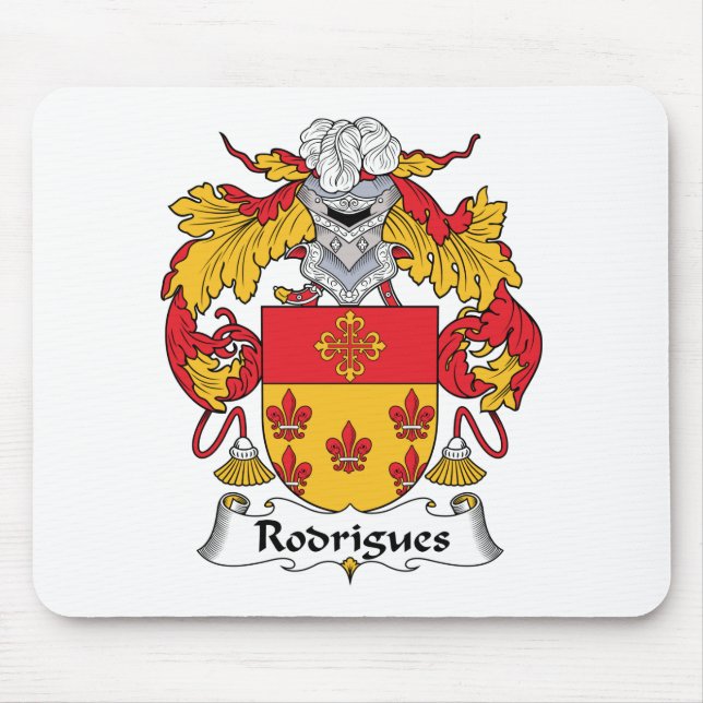Rodrigues Family Crest Mouse Mat (Front)