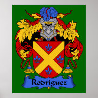 Rodriguez Coat of Arms Heraldic Print