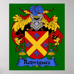 Rodriguez Coat of Arms Heraldic Print