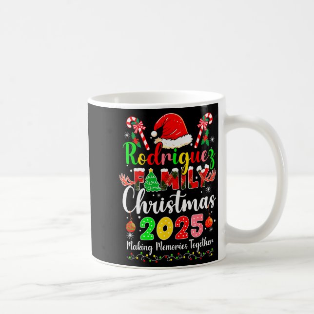 Rodriguez Family Christmas 2025 Matching Santa Hat Coffee Mug (Right)