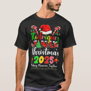Rodriguez Family Christmas 2025 Matching Santa Hat T-Shirt