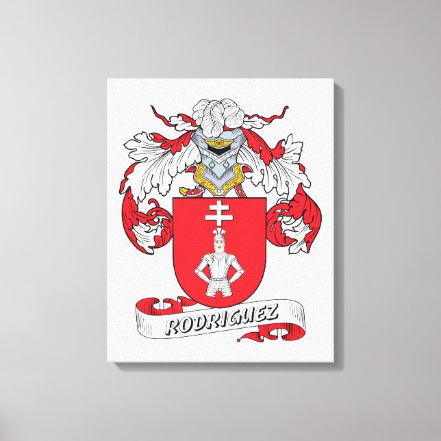 Rodriguez Family Crest Canvas Print (Front)