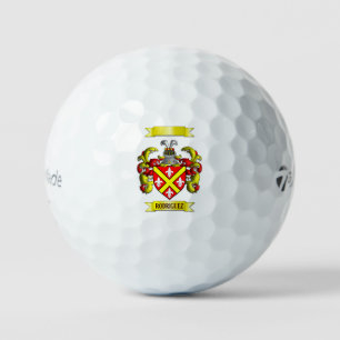 RODRIGUEZ FAMILY NAME SHIELD AND CREST GOLF BALL