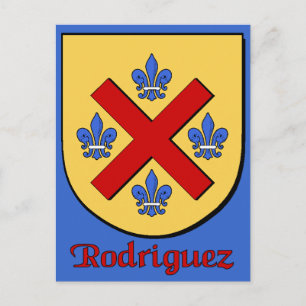 Rodriguez Family Shield Postcard