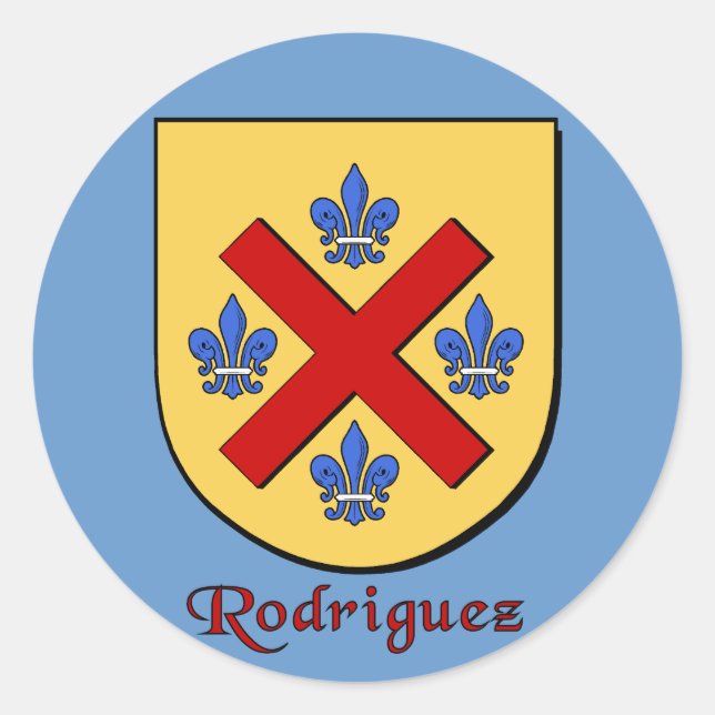 Rodriguez Family Shield Stickers (Front)