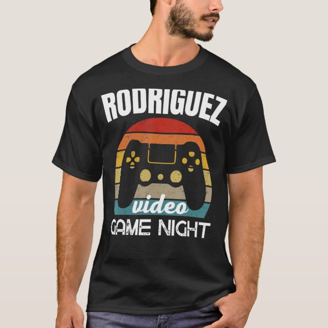 Rodriguez Family Video Game Night T-Shirt (Front)