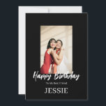 ROE Black & White Simple Birthday Best Friend Card<br><div class="desc">Made for you!</div>