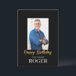 ROE Black & White Simple Birthday Husband Greeting Card<br><div class="desc">Made for you!</div>