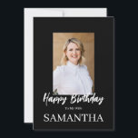 ROE Black & White Simple Birthday Wife Greeting Card<br><div class="desc">Made for you!</div>