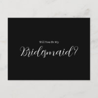 ROE Black & White Simple Bridesmaid