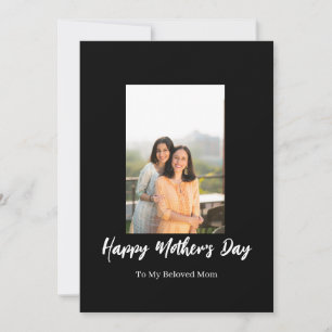 ROE Black & White Simple Mother’s Day Greeting Card
