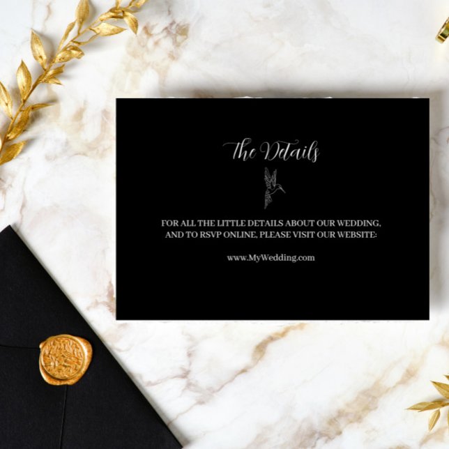 ROE Black & White Simple Wedding Enclosure Card (Creator Uploaded)