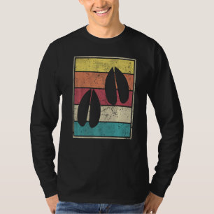 Roe Deer Footprints Retro Vintage With Classic Str T-Shirt