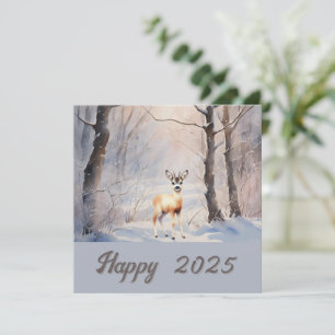 roe deer in winter - happy 2025