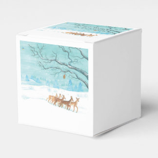 Roe Deer winter snowy forest landscape Favour Box