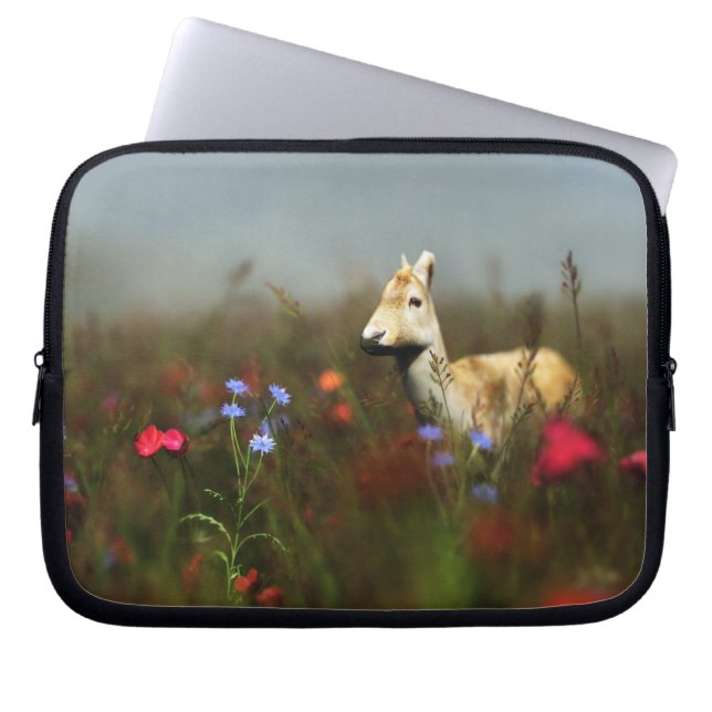 Roe in a Meadow Laptop Sleeve (Front)