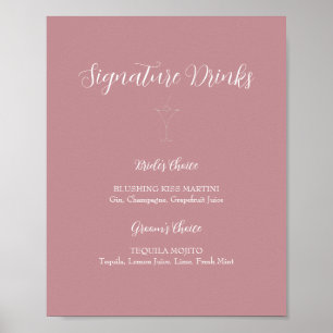 ROE Pink & White Signature Drinks Sign