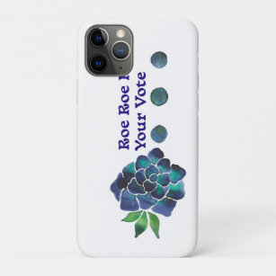 Roe Roe Roe Your Vote Blue Watercolor Rose Case-Mate iPhone Case