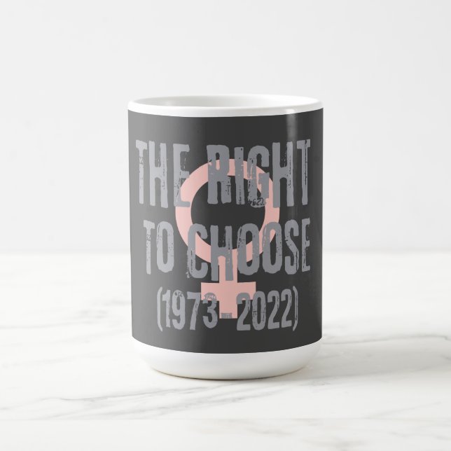 Roe V Wade Death Date Typography  Coffee Mug (Center)