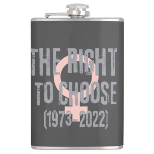 Roe V Wade Death Date Typography  Hip Flask