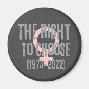 Roe V Wade Death Date Typography Magnet