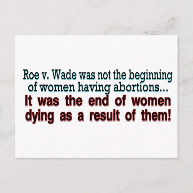 roe v. wade postcard (Front)