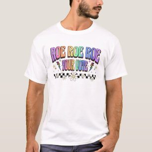 Roe Your Vote Retro Pro Choice Feminist Tie Dye T-Shirt