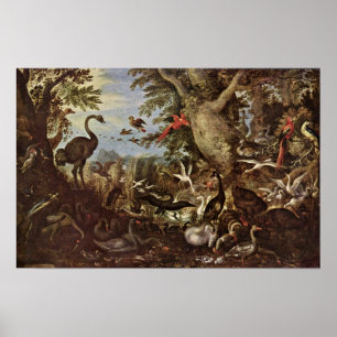Roelant Savery - Birds in a Landscape Poster