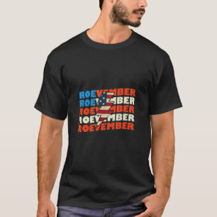 Roevember American Flag Lighten USA Flag Groovy T-Shirt