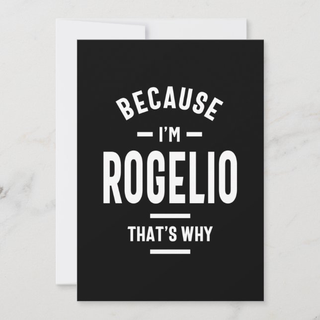 Rogelio Personalised Name Birthday Thank You Card (Front)