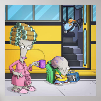 Roger and Rogus First Day of School Poster