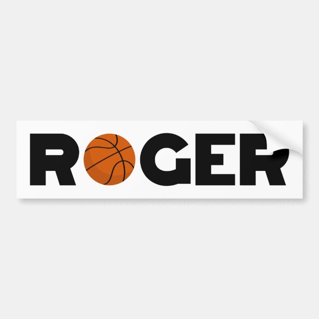 Roger Basketball Bumper Sticker (Front)