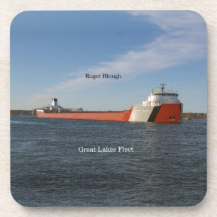 Roger Blough set of 6 hard plastic coasters